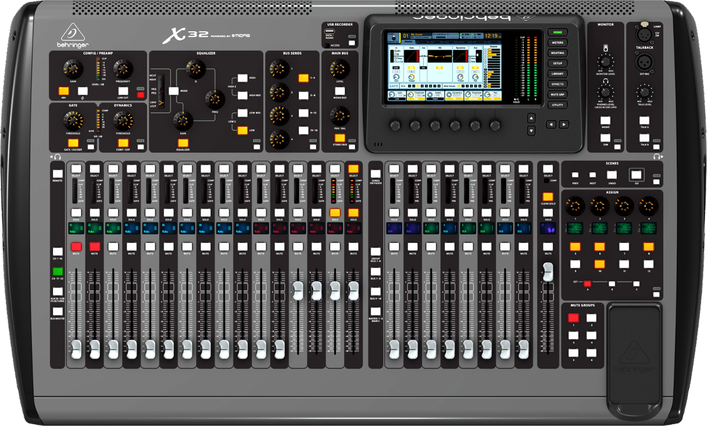 We use excellend digital mixers for super-clean sound